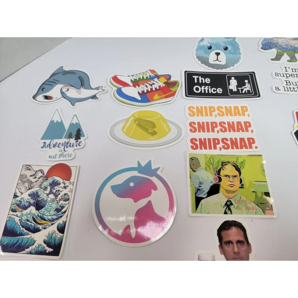 45 Vinyl Sticker Lot The Office Beatles Nature Animals Peace Laptop Water Bottle